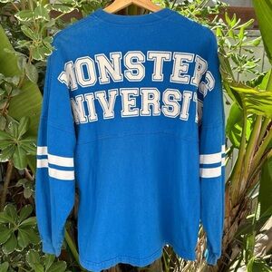 Disney Parks Monsters University Spirit Jersey Blue Long Sleeve – Size S